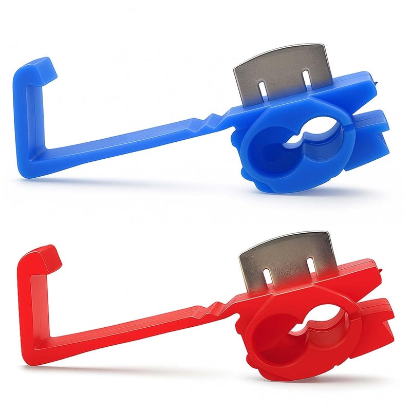 SANJOON Solderless Quick Splice Wire Connectors,Double Run or Tap,22-18 AWG Red(30 PCS) 18-14 AWG Blue(30 PCS) Lock Snap Electrical Wire Connector(60/Pouch) - Image 1